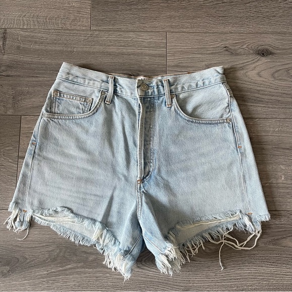 AGOLDE Dee Denim Short Light Wash High Rise Size 27 - Picture 2 of 6